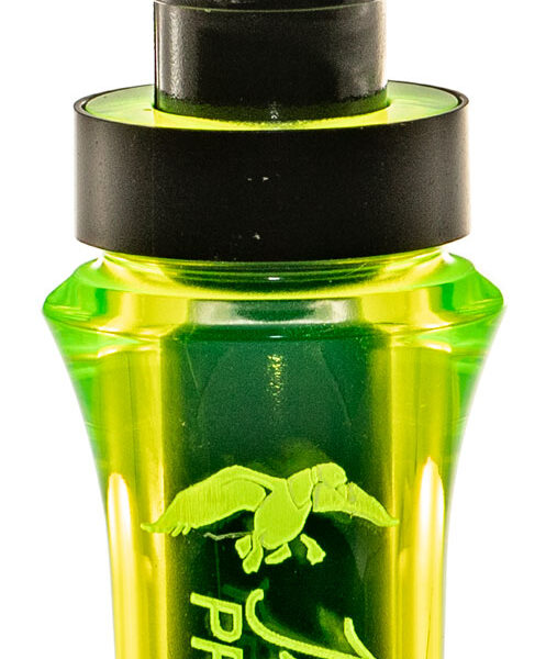 Duck Commander DCPROAC Jase Robertson Pro Series Open Call Double Reed Mallard Hen Sounds Attracts Ducks Chartreuse Acrylic