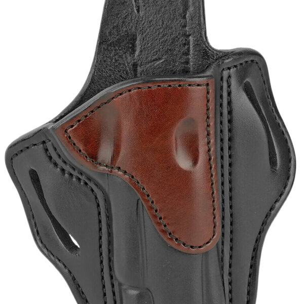 1791 Gunleather BH1BLBR BH1 OWB 01 Brown on Black Leather Belt Slide Fits 4-5″ 1911
