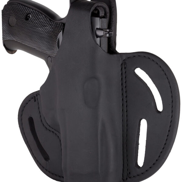 1791 Gunleather BHX5SSBLR BHX OWB 05S Stealth Black Leather Belt Slide Fits Sig P320 Carry/Springfield XD-M Compact