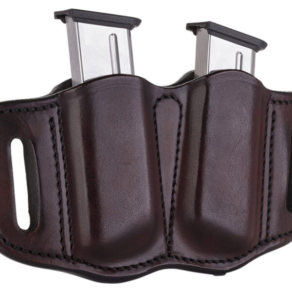 1791 Gunleather MAG21SBRA MAG2.1 Double Mag Holster Signature Brown Leather Belt Slide Belts 1.50″ Wide Compatible w/ Single Stack Ambidextrous