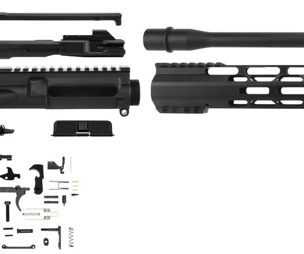 TacFire SSRK9MM16LPK AR Build Kit Sports South Exclusive 9mm Luger AR-15 Black Nitride Steel 1/2″x36