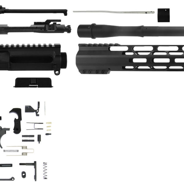 TacFire SSRK300LPK AR Build Kit Sports South Exclusive 300 Blackout AR-Platform Black Nitride 1/2″x28