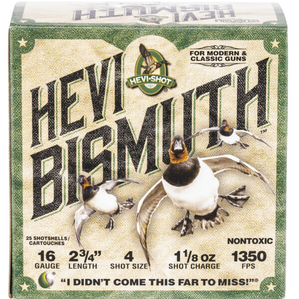 HEVI-Shot HS16704 HEVI-Bismuth 16Gauge 2.75″ 1 1/8oz Bismuth 4Shot 25 Per Box/10 Case