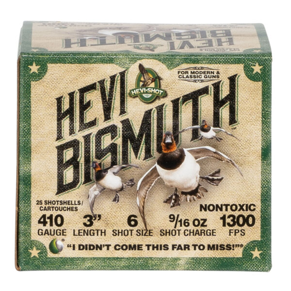 HEVI-Shot HS19006 HEVI-Bismuth 410Gauge 3″ 9/16oz Bismuth 6Shot 25 Per Box/10 Case