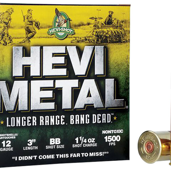 HEVI-Metal HS38088 HEVI-Metal Longer Range 12Gauge 3″ 1 1/4oz BBShot 25 Per Box/10 Case