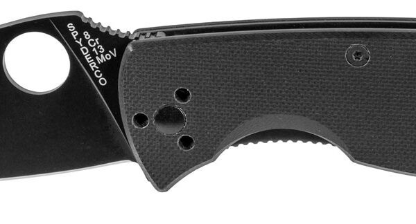 Spyderco C122GBBKP Tenacious  3.39″ Folding Drop Point Plain Black Matte 8Cr13MoV SS Blade Black  Textured G10 Handle Includes Pocket Clip