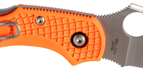 Spyderco C28POR2 Dragonfly 2  2.30″ Folding Drop Point Plain VG-10 SS Blade Orange FRN Handle Includes Pocket Clip