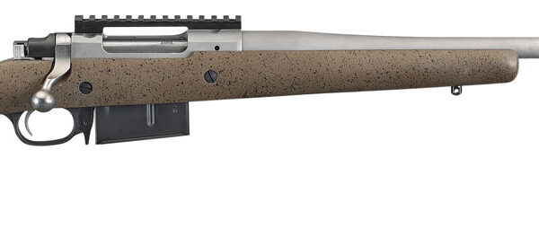 Ruger 47197 Hawkeye Long-Range Hunter Full Size 6.5 PRC 3+1 22″  Matte Stainless Steel Threaded Barrel, Picatinny Rail Stainless Steel Receiver, Black Speckled Brown Adj LOP Laminate Stock