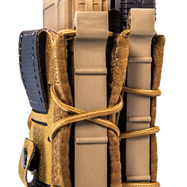 High Speed Gear 13DD10CB TACO Double Decker Mag Pouch Coyote Brown Nylon Belt Belts 2.25″ Wide Compatible w/ Rifle Compatible w/ Pistol