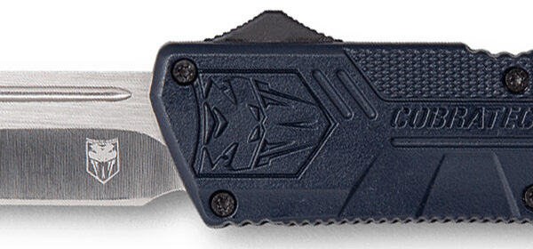 CobraTec Knives NYCTLWDNS Lightweight 3.25″ OTF Drop Point Plain D2 Steel Blade/NYPD Blue Aluminum Handle Includes Pocket Clip