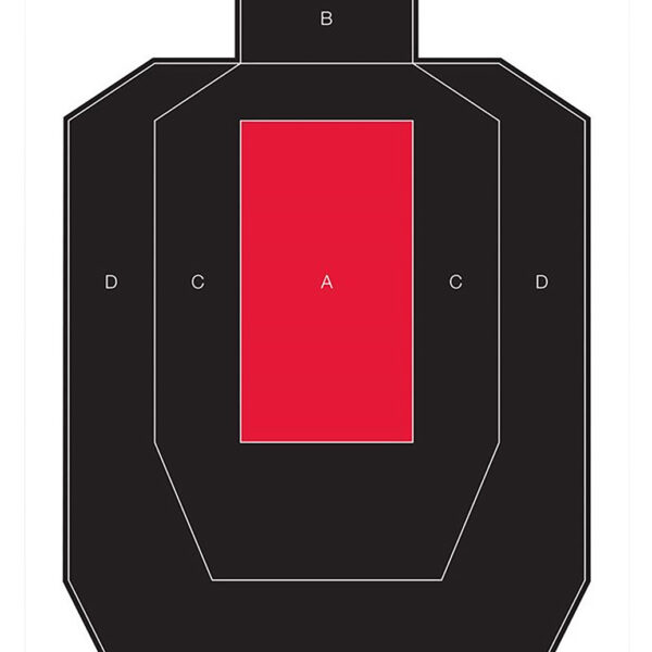 Birchwood Casey 35743 Dirty Bird  IPSC Tagboard Hanging Pistol 16.50″ x 24″ Black/Red White Impact Splatter 3 Per Pkg