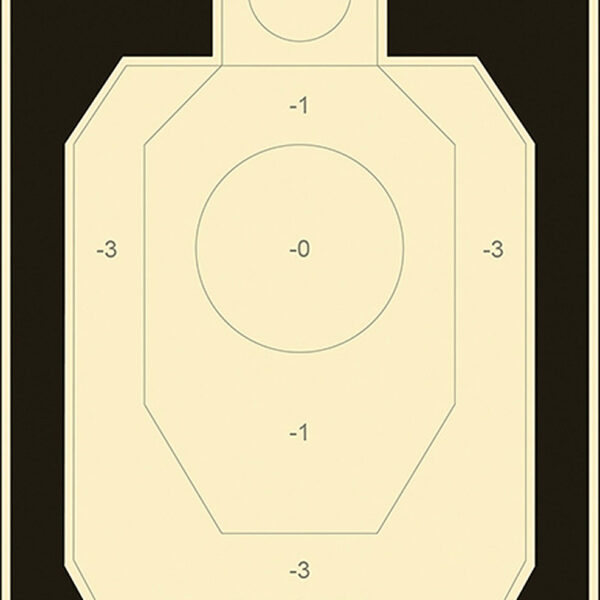 Action Target IDPAP100 Competition Official IDPA Silhouette Tagboard Hanging 23″ x 35″ Black/White 100 Per Box