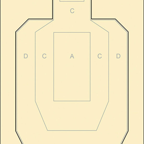 Action Target IPSCP100 Military IPSC/USPSA IPSC Paper Hanging 23″ x 35″ Black/White 100 Per Box