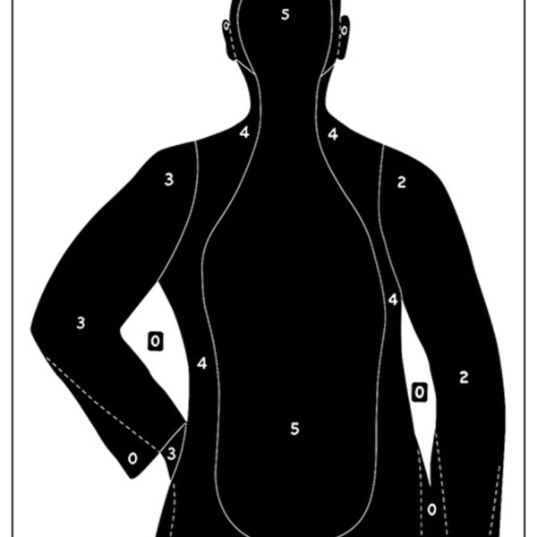 Action Target B21EBLACK100 Qualification  Silhouette Paper 23″ x 35″ Black 100 Per Box