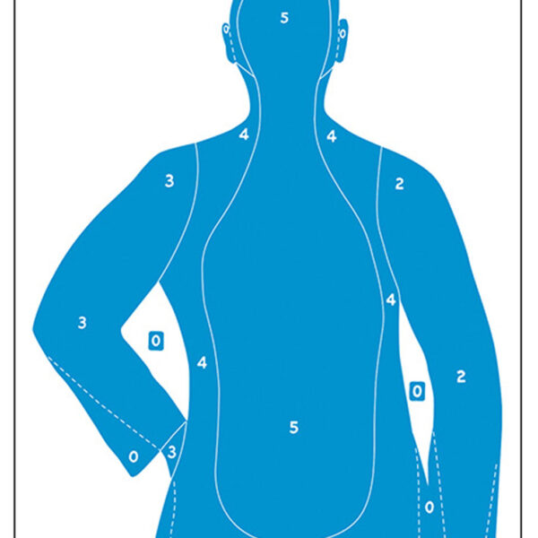Action Target B21EBLUE100 Qualification  Silhouette Paper Hanging 23″ x 35″ Blue 100 Per Box