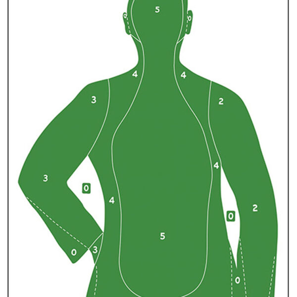 Action Target B21EGREEN100 Qualification  Silhouette Paper Hanging 23″ x 35″ Green 100 Per Box