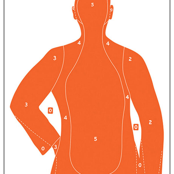 Action Target B21EORANGE100 Qualification  Silhouette Paper 23″ x 35″ Orange 100 Per Box