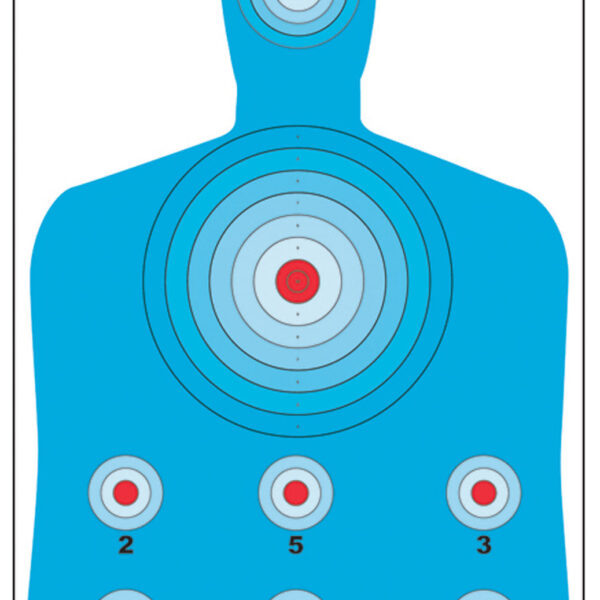 Action Target PRCQ1100 Qualification High Visibility Fluorescent Silhouette Paper 23″ x 35″ Blue/Red 100 Per Box