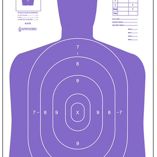 Action Target B27EPR100 Qualification High Visibility Fluorescent Silhouette Paper 23″ x 35″ Fluorescent Purple/White 100 Per Box