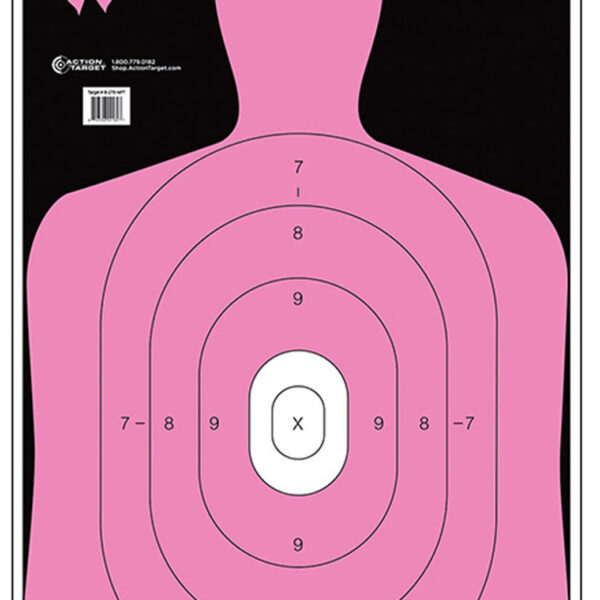 Action Target B27ENPT100 Qualification Shoot for the Cure Silhouette Paper 23″ x 35″ Pink 100 Per Box