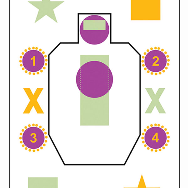 Action Target AGG100 Training A Girl & A Gun IDPA Silhouette Paper 23″ x 35″ Multi-Color 100 Per Box