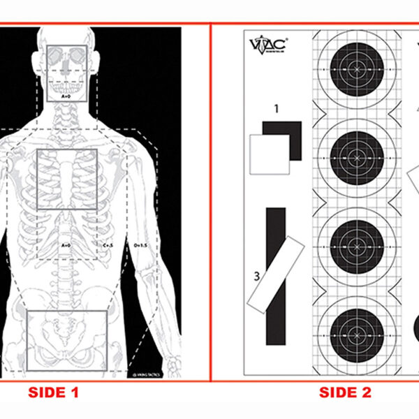 Action Target VTACP100 Sighting Advanced Training Marksmanship/Silhouette Heavy Paper 23″ x 35″ Black/Gray/White 100 Per Box