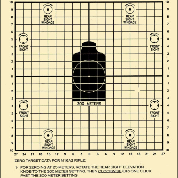Action Target ALTC2100 Sighting Zeroing Center Mass Tagboard Hanging 25 Meters 8.75″ x 11.50″ Black/White 100 Per Box