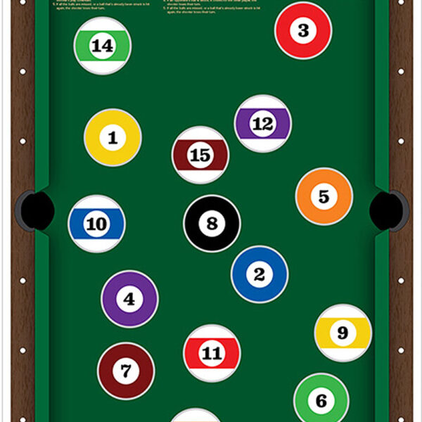 Action Target GSPOOL100 Entertainment  Pool Table Paper Hanging 23″ x 35″ Multi-Color 100 Per Box
