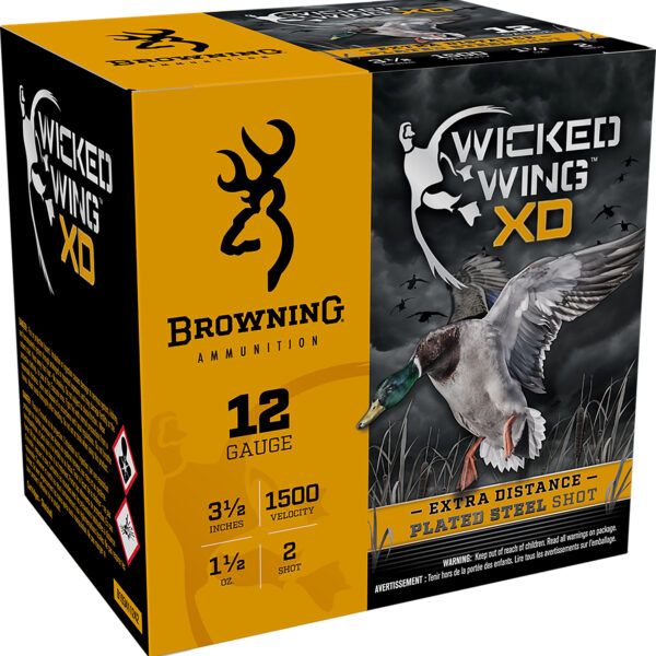 Browning Ammo B193411242 Wicked Wing XD  12Gauge 3.50″ 1 1/2oz 2Shot 25 Per Box/10 Case