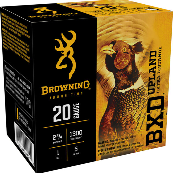 Browning Ammo B193512025 BXD Upland 20Gauge 2.75″ 1oz 5Shot 25 Per Box/10 Case