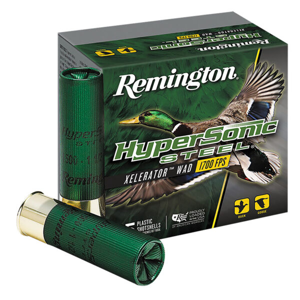 Remington Ammunition 26777 HyperSonic Steel 12Gauge 3″ 1 1/4oz 4Shot 25 Per Box/10 Case