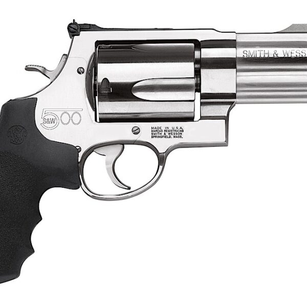 Smith & Wesson 163504 Model 500 X-Frame 500 S&W Mag Stainless Steel 4″ Compensated Barrel & 5rd Cylinder, Satin Stainless Steel X-Frame, Includes Two Muzzle Brakes & Internal Lock