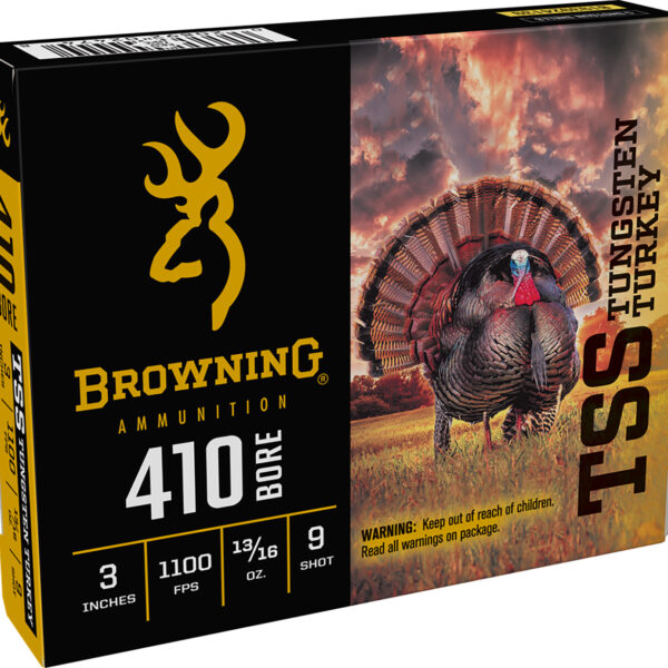 Browning Ammo B193924139 TSS Tungsten Turkey 410Gauge 3″ 13/16oz Tungsten 9Shot 5 Per Box/20 Case