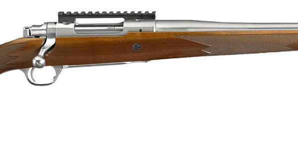 Ruger 57107 Hawkeye Hunter Full Size 308 Win 4+1 20″  Satin Stainless Steel Threaded Barrel, Picatinny Rail Steel Receiver, Fixed American Walnut w/Pistol Grip Stock