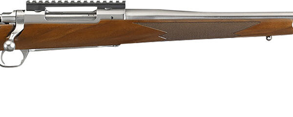 Ruger 57108 Hawkeye Hunter Full Size 30-06 Springfield 4+1 22″ Satin Stainless Steel Threaded Barrel, Picatinny Rail Steel Receiver, Fixed American Walnut w/Pistol Grip Stock