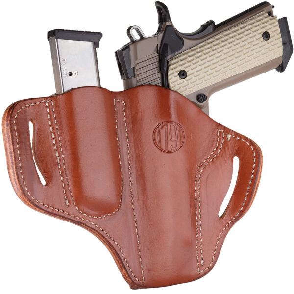 1791 Gunleather BH1M1CBRR BH1M1 Combo OWB 01 Classic Brown Leather Belt Slide Fits 4-5″ 1911