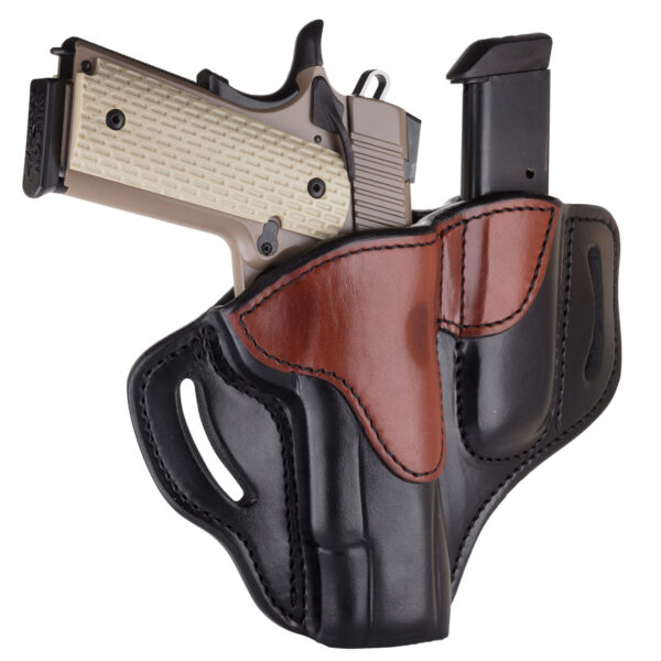 1791 Gunleather BH1M1BLBR BH1M1 Combo OWB 01 Black/Brown Leather Belt Slide Fits 4-5″ 1911