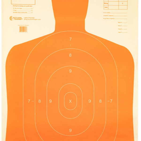 Action Target B27EORANGE Qualification Economy Silhouette Hanging Paper Target 23″ x 35″ 100 Per Box