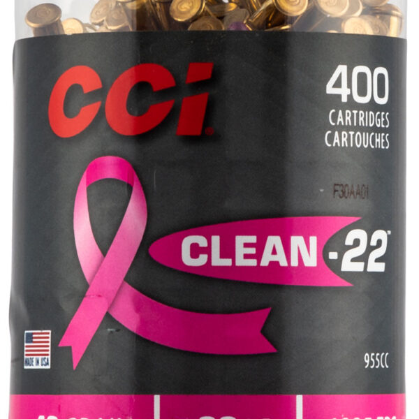 CCI 955CC Clean-22 Rimfire 22LR 40gr Lead Round Nose 400 Per Box/8 Case
