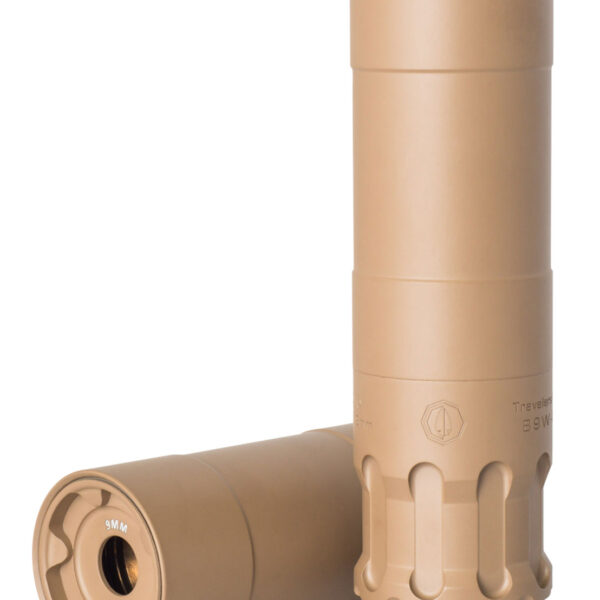 Rugged Suppressor OBSFDE9 Obsidian9 9mm Luger 1.37″ Flat Dark Earth Cerakote 17-4 Stainless Steel 1/2″-28 tpi