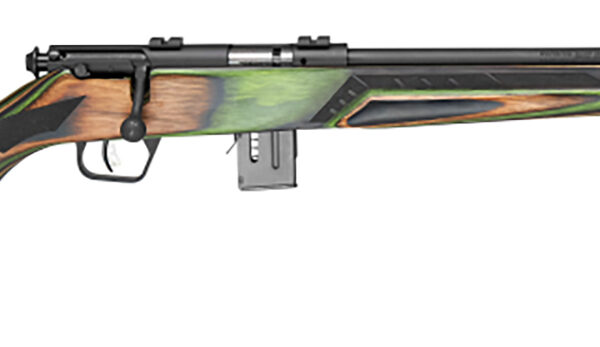 Savage Arms 91936 93 Minimalist Full Size 22 WMR 10+1 18″ Matte Black Threaded Barrel, Matte Black Drilled & Tapped Carbon Steel Receiver, OD Green Boyd’s Minimalist Laminate Stock, Right Hand
