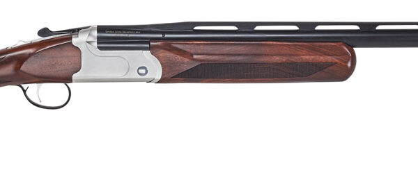 Stevens 23222 555 Trap 12 Gauge 3″ 1rd 30″ Vent Rib Barrel, Silver Aluminum Receiver,  Turkish Walnut Fixed Adjustable Comb Stock Ambidextrous