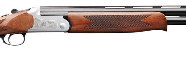 Charles Daly 930197 202 Full Size 12 Gauge Break Open 3″ 2rd 28″ Blued Over/Under Vent Rib Barrel, Engraved Quail Scene Silver Steel Grooved Receiver, Fixed Checkered Walnut Stock
