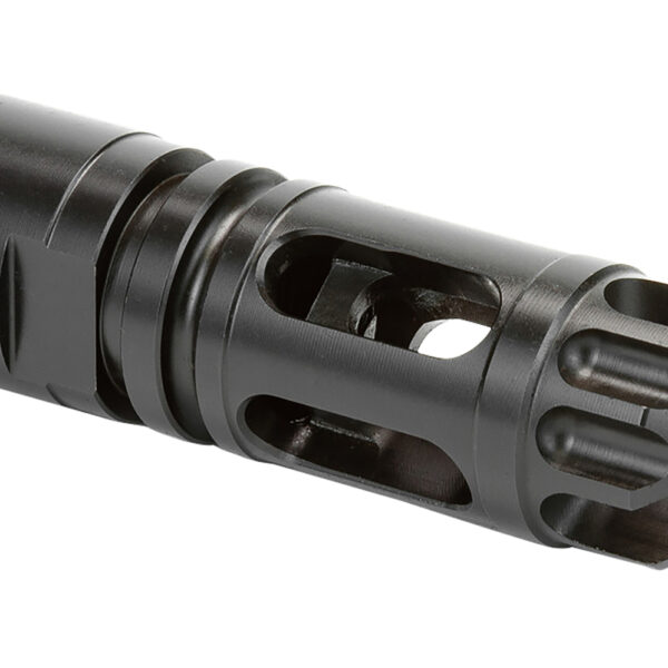 Griffin Armament XHP762FCM Gate-LOK Flash Comp Black Nitride 17-4 Stainless Steel with 5/8″-24 tpi Threads, 2.77″ OAL & .863″ Diameter for 30 Cal 30SD, M4SD Silencers & QD Blast Shield