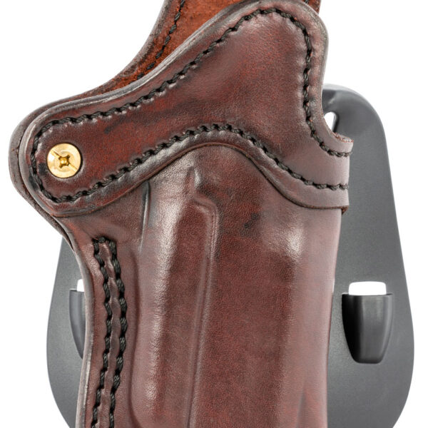 1791 Gunleather ORPDH1SBRR BH1 Optic Ready Size 01 OWB Style made of Leather with Signature Brown Finish, Adjustable Cant & Paddle Mount Type fits 4-5″ Barrel 1911 for Right Hand