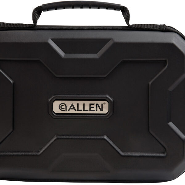 Allen 8212 EXO  Handgun Case Black Polymer, Egg Crate Foam, Lockable Zipper & Molded Rubber Handle 12″ L