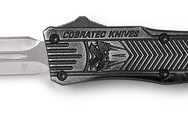 CobraTec Knives SSWCTK1SDAGNS CTK-1  Small 2.75″ OTF Dagger Plain D2 Steel Blade/Stonewashed Aluminum Handle Features Glass Breaker Includes Pocket Clip