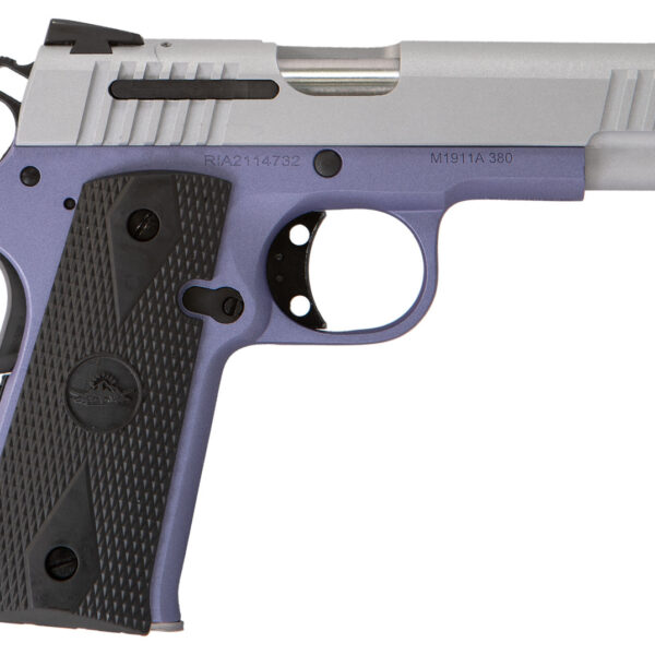Citadel CIT380OLALA M1911 Baby Compact Frame 380 ACP 7+1, 3.75″ Stainless Steel Barrel, Silver Serrated Steel Slide, Crushed Orchard Cerakote Aluminum Frame w/Beavertail, Ambidextrous