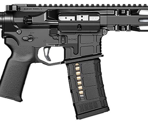 Radian Weapons R0052 Model 1 Pistol 300 Blackout 30+1 9″, Black, Billet Rec, M-Lok Handguard, Smooth Buffer Tube (No Brace), Magpul Grip, Ambi Controls, Dead Air QD Flash Hider, Adj. Trigger
