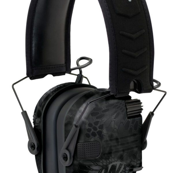 Walker’s GWPRSEMYP Razor Slim Electronic Muff 23 dB,Over the Head, Typhoon Camo/Black Polymer